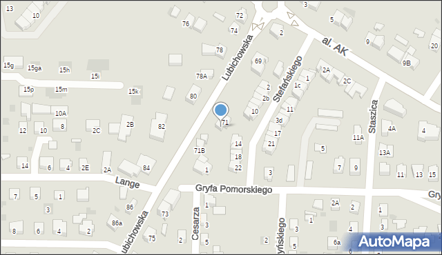 Starogard Gdański, Lubichowska, 71A, mapa Starogard Gdański