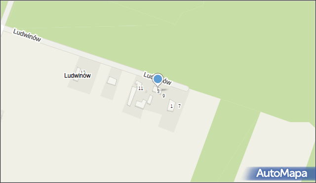 Stary Koniecpol, Ludwinów, 3, mapa Stary Koniecpol