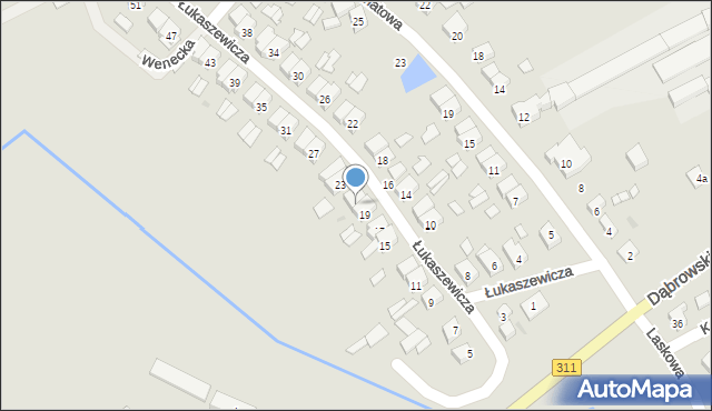 Stęszew, Łukaszewicza Józefa, 21, mapa Stęszew