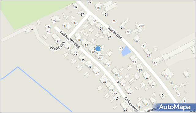 Stęszew, Łukaszewicza Józefa, 28, mapa Stęszew