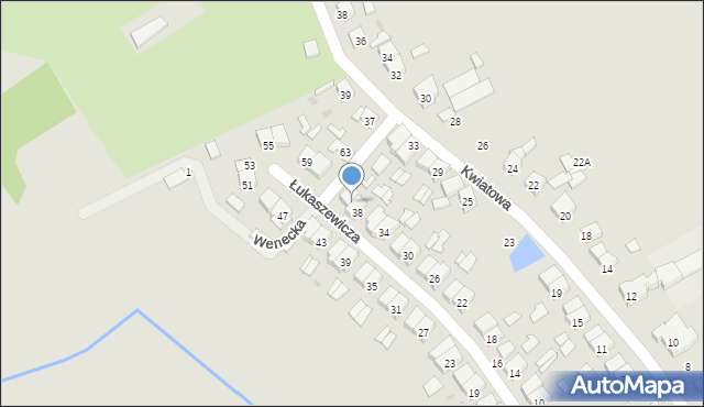 Stęszew, Łukaszewicza Józefa, 40, mapa Stęszew