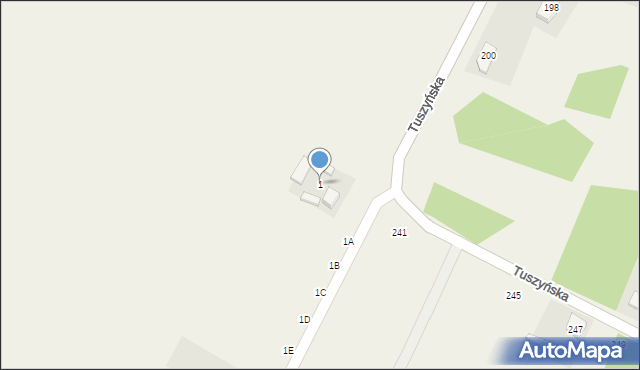 Stróża, Ludwików, 1, mapa Stróża