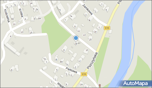 Strumień, Łuczkiewicza Stanisława, 8, mapa Strumień