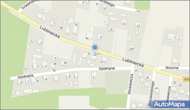 Strzebiń, Lubliniecka, 10, mapa Strzebiń