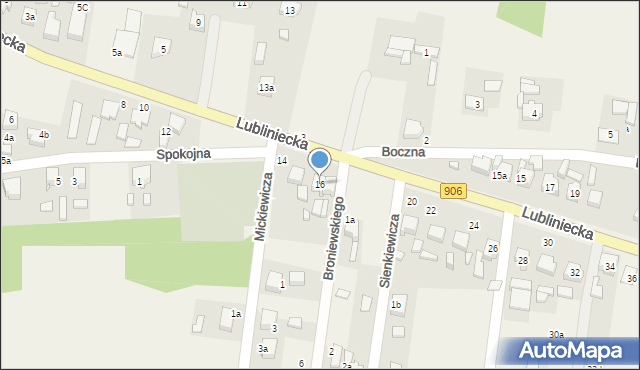 Strzebiń, Lubliniecka, 16, mapa Strzebiń