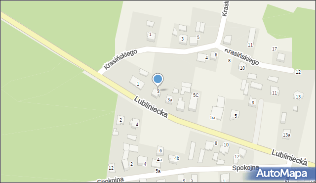 Strzebiń, Lubliniecka, 3, mapa Strzebiń