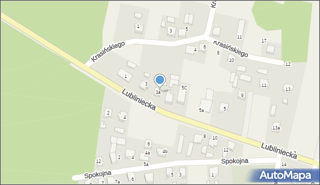 Strzebiń, Lubliniecka, 3b, mapa Strzebiń