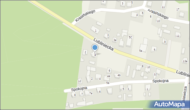 Strzebiń, Lubliniecka, 4, mapa Strzebiń