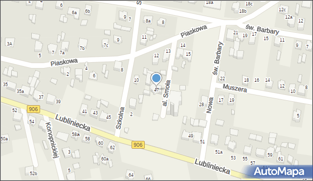 Strzebiń, Lubliniecka, 47, mapa Strzebiń