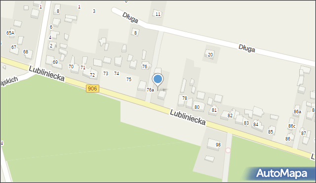 Strzebiń, Lubliniecka, 77, mapa Strzebiń
