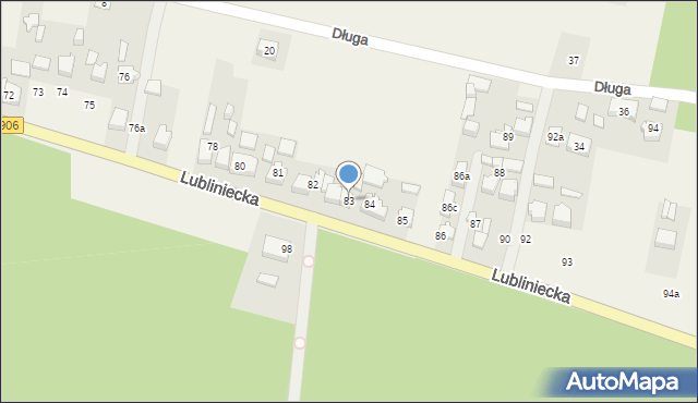 Strzebiń, Lubliniecka, 83, mapa Strzebiń