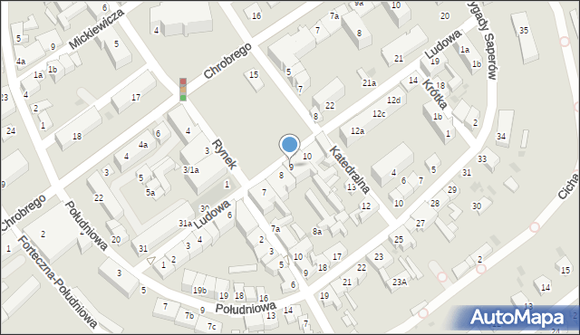 Strzelce Krajeńskie, Ludowa, 9, mapa Strzelce Krajeńskie