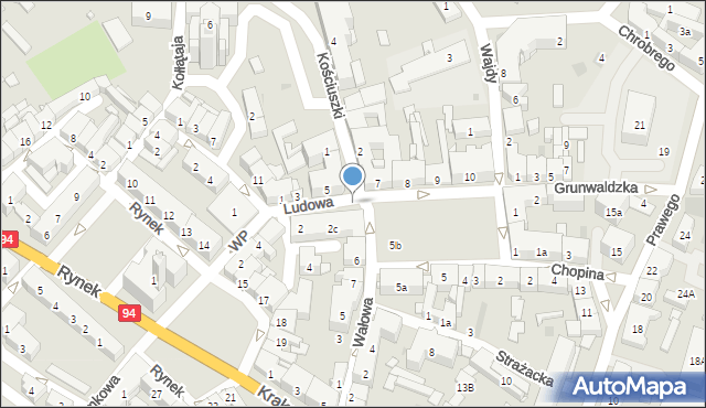 Strzelce Opolskie, Ludowa, 1b, mapa Strzelce Opolskie