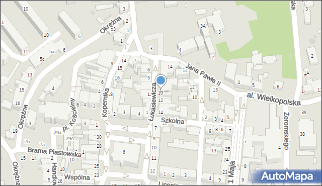 Sulechów, Łukasiewicza, 10, mapa Sulechów