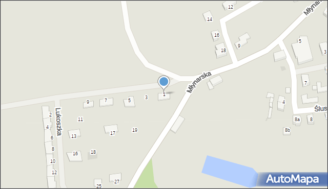 Sulęcin, Lukoszka Jerzego, 1, mapa Sulęcin