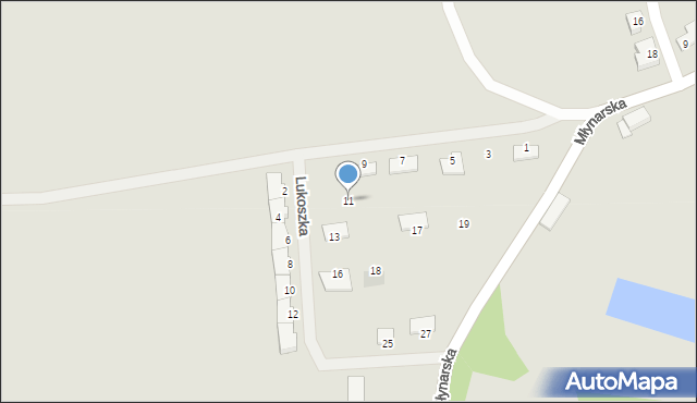 Sulęcin, Lukoszka Jerzego, 11, mapa Sulęcin