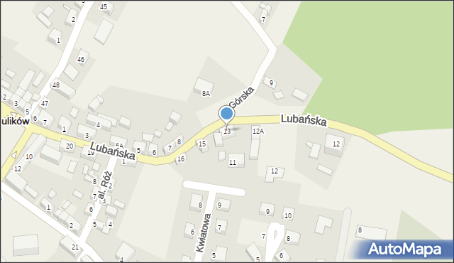 Sulików, Lubańska, 13, mapa Sulików
