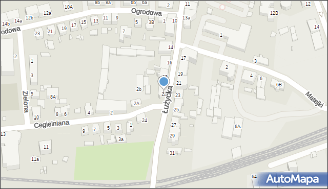 Świebodzin, Łużycka, 22, mapa Świebodzin