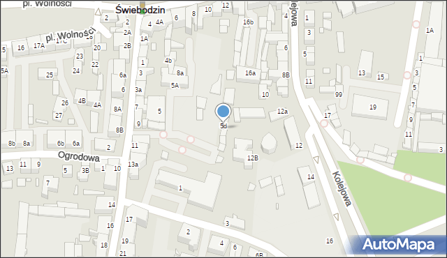 Świebodzin, Łużycka, 5e, mapa Świebodzin