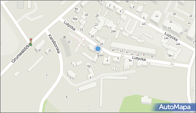 Świnoujście, Lutycka, 3, mapa Świnoujście