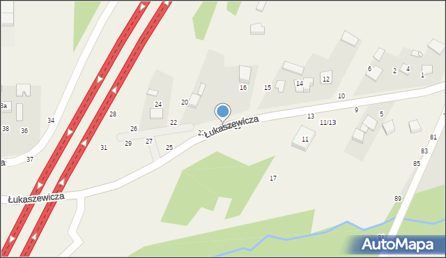 Szarlejka, Łukaszewicza, 21, mapa Szarlejka