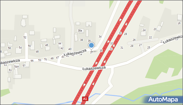 Szarlejka, Łukaszewicza, 37, mapa Szarlejka