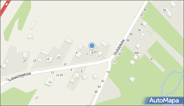 Szarlejka, Łukaszewicza, 4, mapa Szarlejka