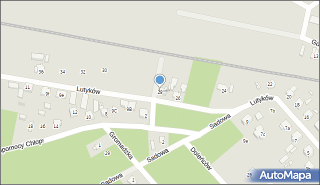 Szczecin, Lutyków, 28, mapa Szczecina