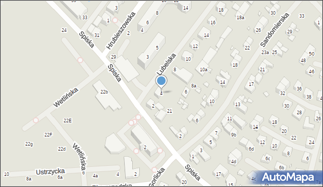 Szczecin, Lubelska, 4, mapa Szczecina