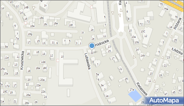 Szczecin, Lubawska, 11, mapa Szczecina