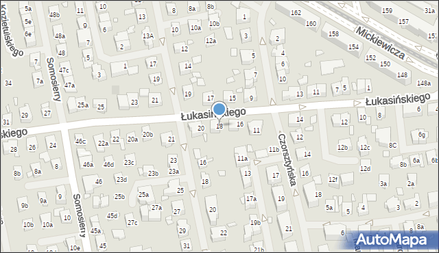 Szczecin, Łukasińskiego Waleriana, mjr., 18, mapa Szczecina