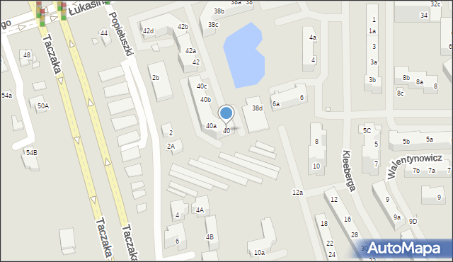 Szczecin, Łukasińskiego Waleriana, mjr., 40, mapa Szczecina