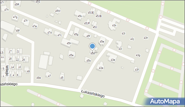Szczecin, Łukasińskiego Waleriana, mjr., 45d, mapa Szczecina