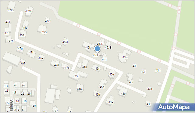 Szczecin, Łukasińskiego Waleriana, mjr., 45JG, mapa Szczecina