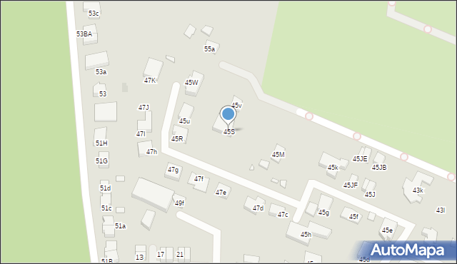 Szczecin, Łukasińskiego Waleriana, mjr., 45S, mapa Szczecina