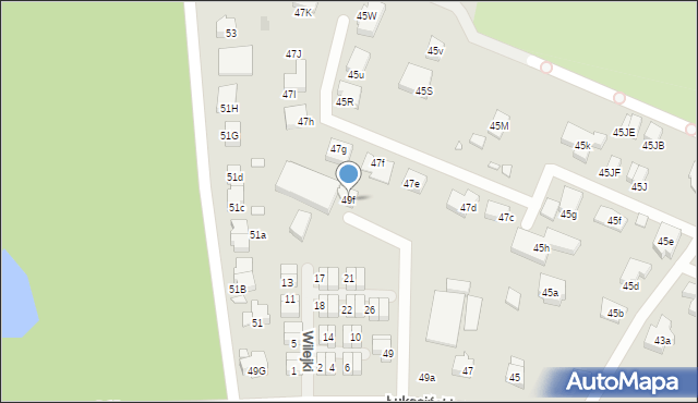 Szczecin, Łukasińskiego Waleriana, mjr., 49f, mapa Szczecina