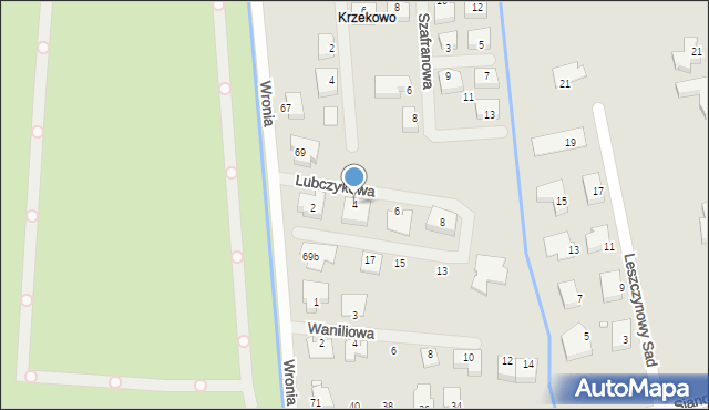 Szczecin, Lubczykowa, 4, mapa Szczecina