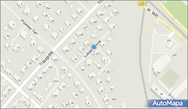 Szczecin, Łukasiewicza Ignacego, 1, mapa Szczecina