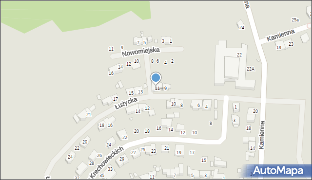 Szczecin, Łużycka, 11b, mapa Szczecina