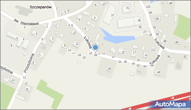 Szczepanów, Łukowa, 24, mapa Szczepanów