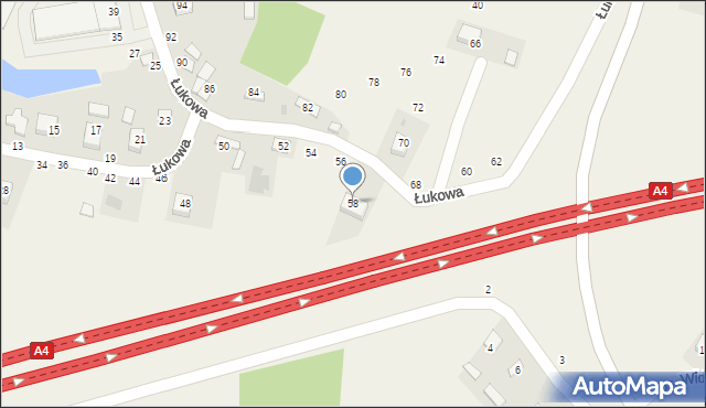 Szczepanów, Łukowa, 58, mapa Szczepanów