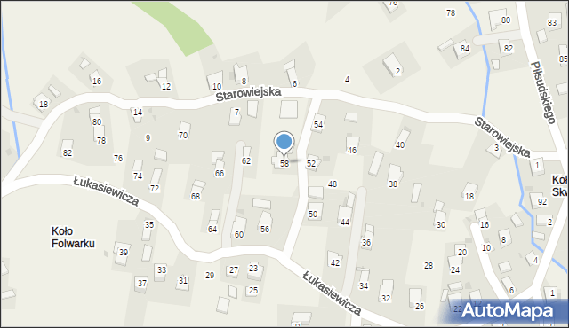 Targowiska, Łukasiewicza Ignacego, 58, mapa Targowiska