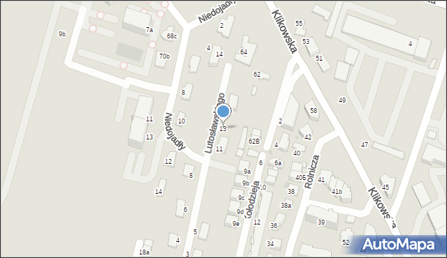 Tarnów, Lutosławskiego Witolda, 13, mapa Tarnów