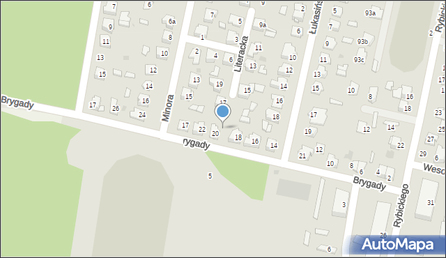 Tomaszów Lubelski, Łukasińskiego, 22, mapa Tomaszów Lubelski