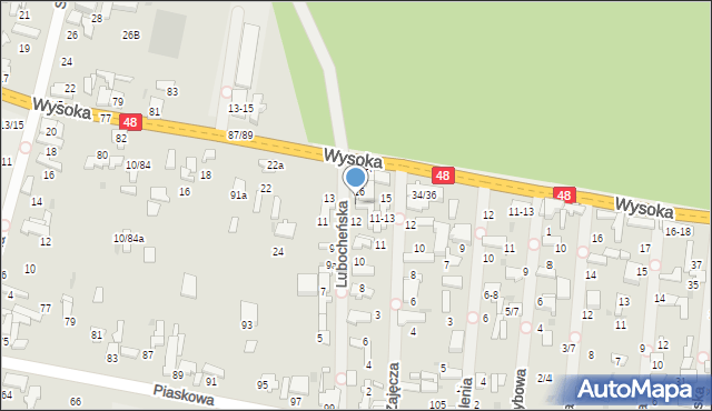 Tomaszów Mazowiecki, Lubocheńska, 14, mapa Tomaszów Mazowiecki
