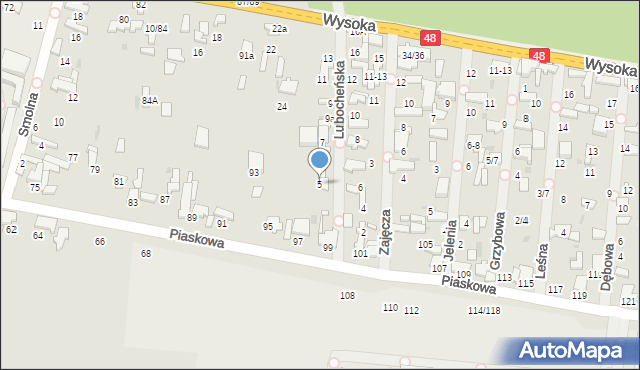 Tomaszów Mazowiecki, Lubocheńska, 5, mapa Tomaszów Mazowiecki