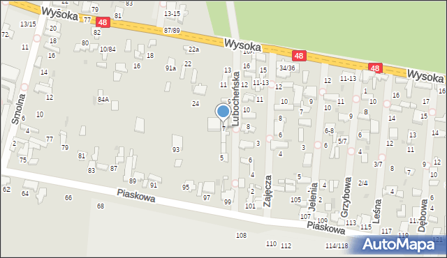 Tomaszów Mazowiecki, Lubocheńska, 7, mapa Tomaszów Mazowiecki
