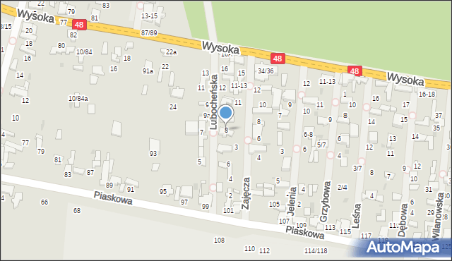 Tomaszów Mazowiecki, Lubocheńska, 8, mapa Tomaszów Mazowiecki