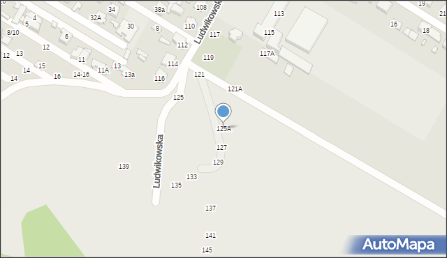 Tomaszów Mazowiecki, Ludwikowska, 125A, mapa Tomaszów Mazowiecki
