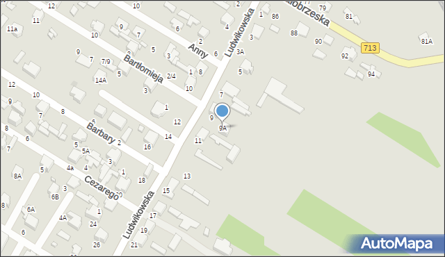 Tomaszów Mazowiecki, Ludwikowska, 9A, mapa Tomaszów Mazowiecki
